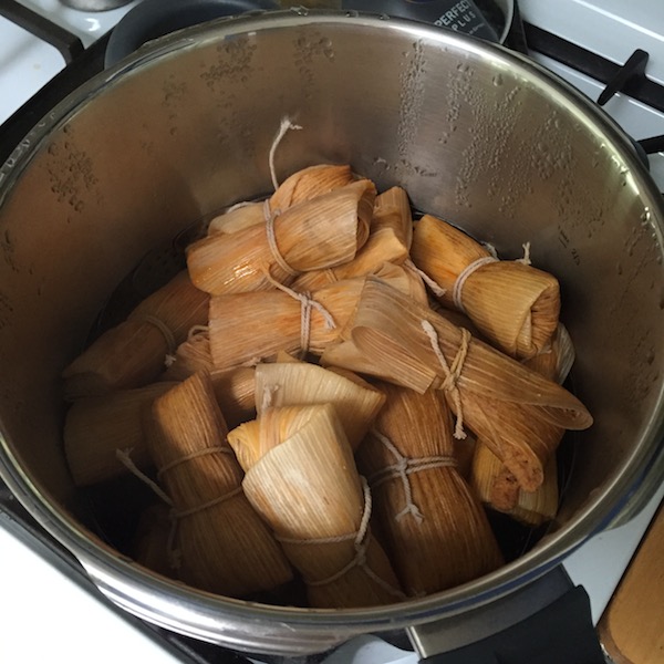 Grainfree paleo tamales in the pressure cooker
