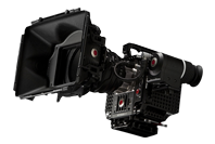 SCARLET-X configured with matte box, tactical cage and Bomb EVF
