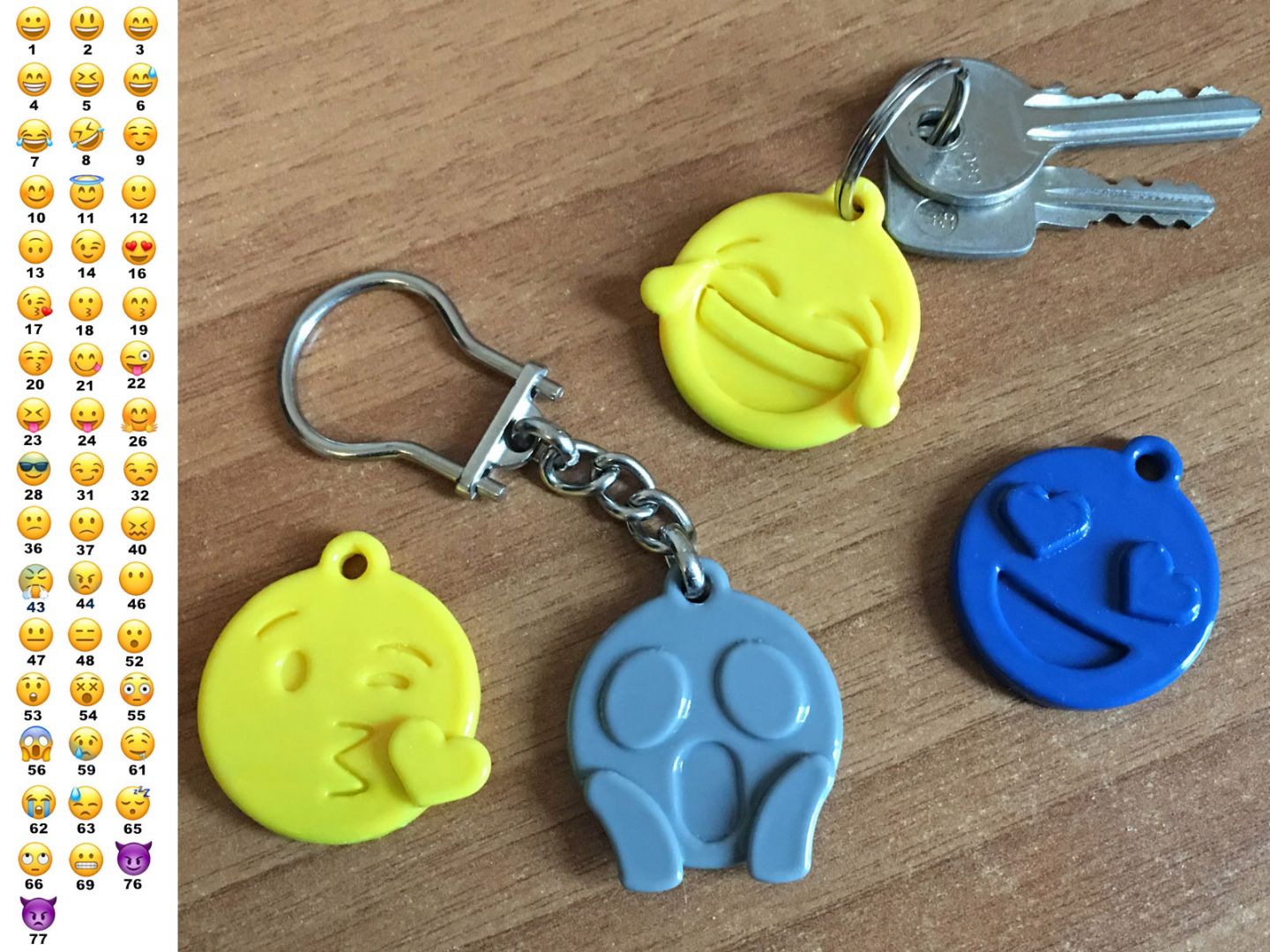 Emoji faces keychain Redpah