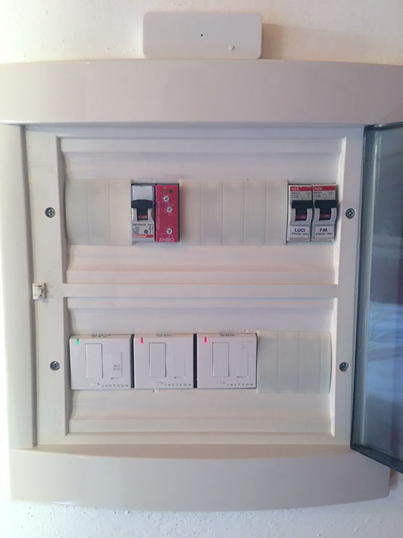 Blank cover DIN module for electric distribution boards, componible (1M