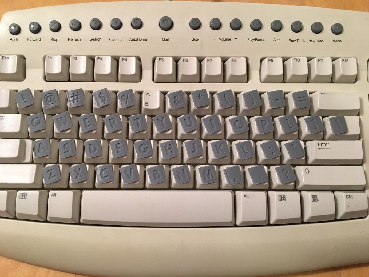 Braille Keyboard Key Covers Redpah