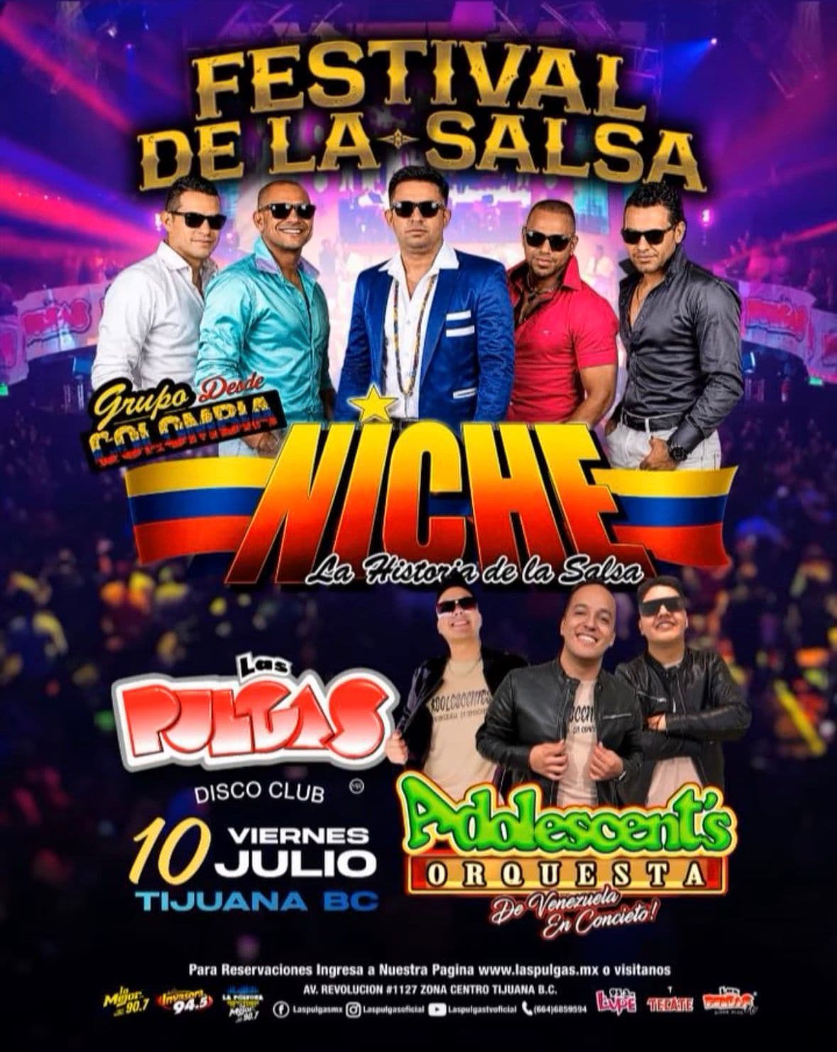 GRUPO NICHE Y ADOLESCENT´S ORQUESTA EN LAS PULGAS