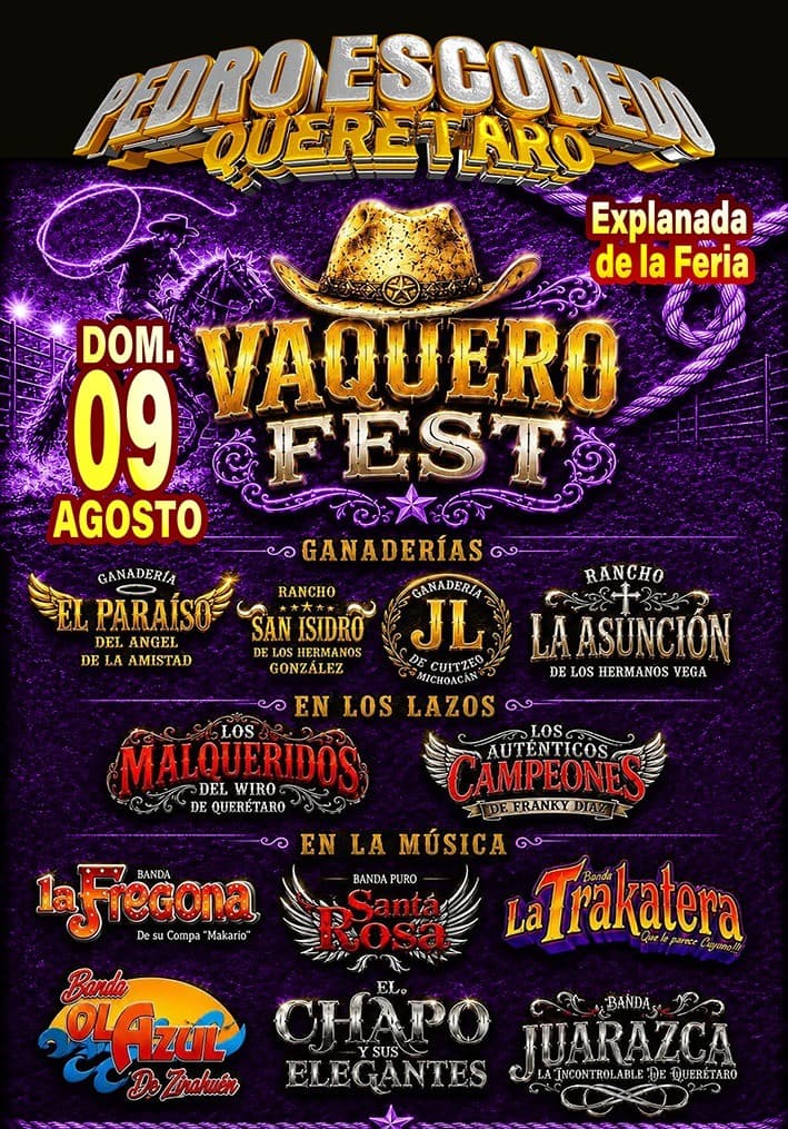 VAQUERO FEST 9 DE AGOSTO