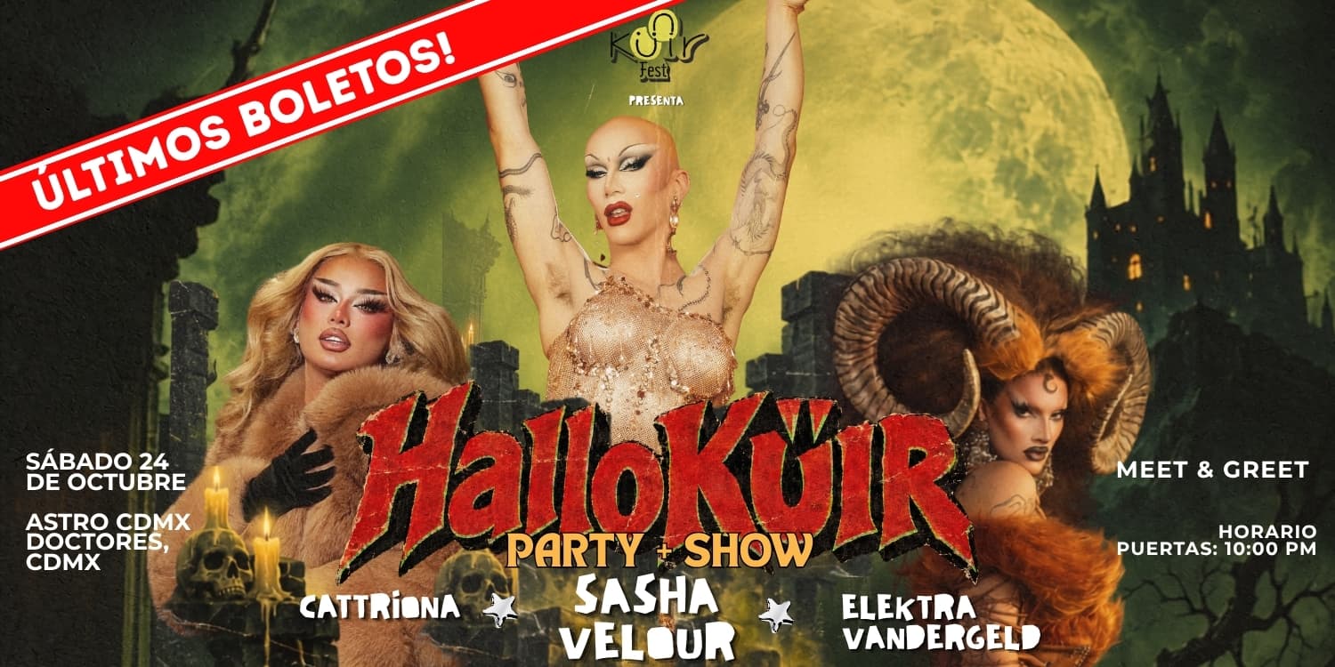 SASHA VELOUR, ELEKTRA Y LA CATTRIONA EN HALLOKÜIR!