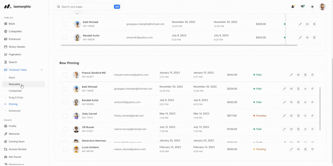 Isomorphic - React Admin Dashboard Template - 22