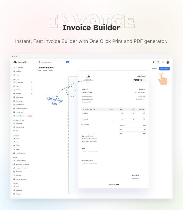 Isomorphic - React Admin Dashboard Template - 20