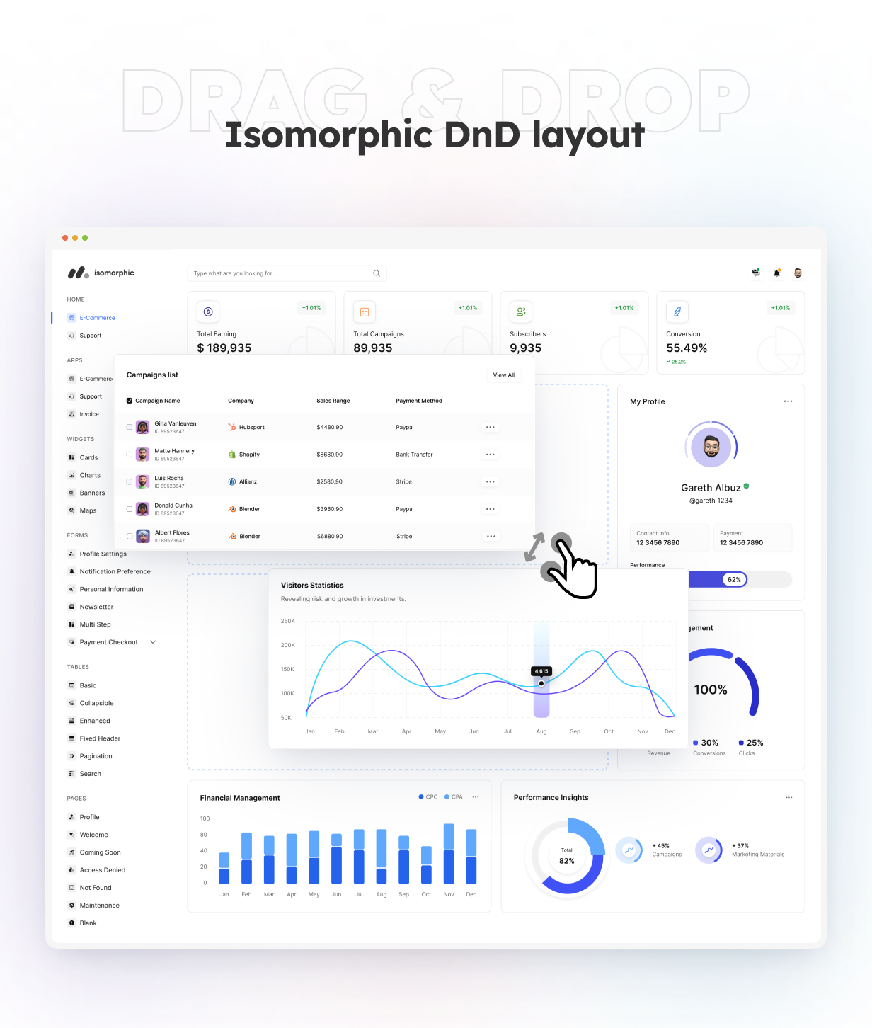 Isomorphic - React Admin Dashboard Template - 10