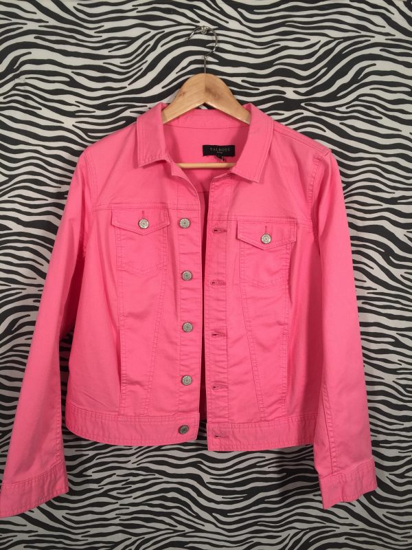 bubblegum pink denim jacket