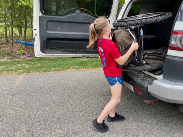 Putting wheelchair into the car