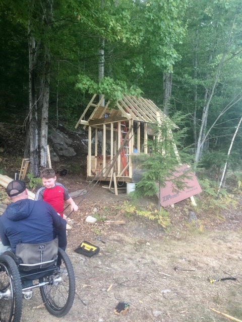 Krill family building their accessible treehouse