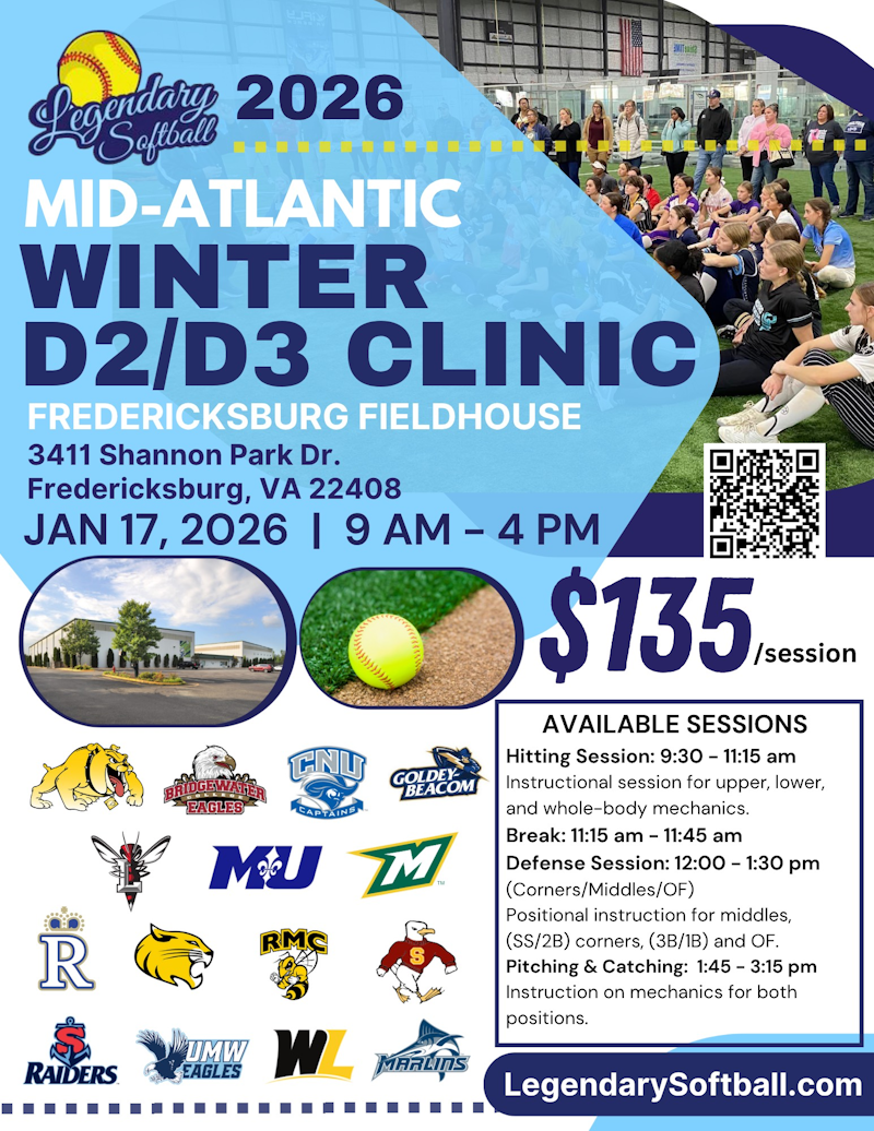 Legendary Softball Winter D2/D3 Player Clinic