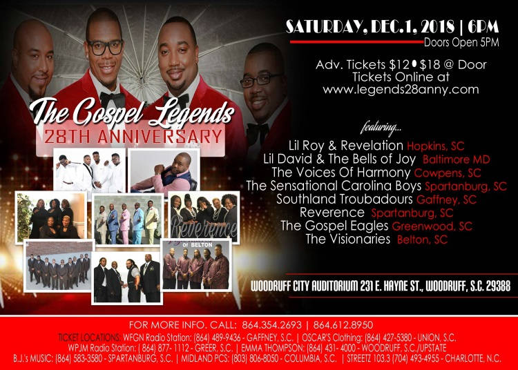 View The Gospel Legends 28th Anniversary Details