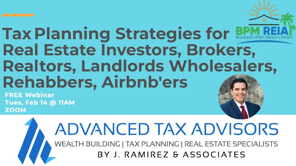 Tax Planning Strategies for Real Estate Investors, Brokers, Realtors