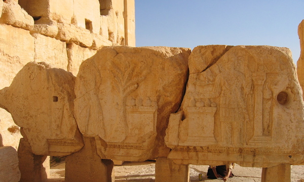 Frieze in the temple of bel palmyra syria