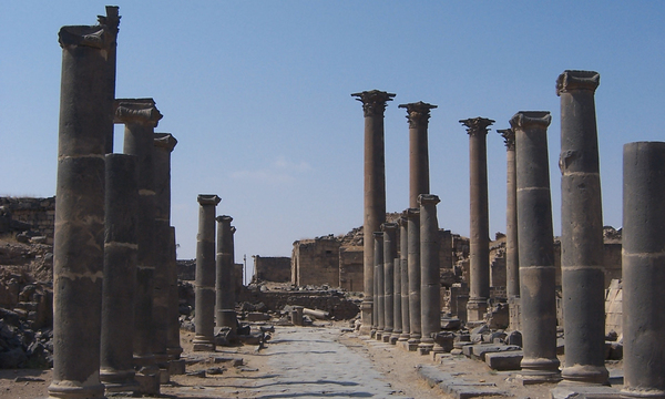 Roman ruins in citadel at bosra  syria. %28ii%29