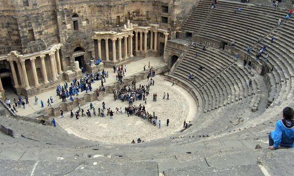 Roman theatre  bosra  syria  easter 2004