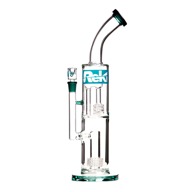 Teal 16" Double Matrix Bong