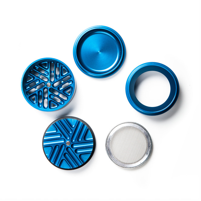 Blue 4-Stage Toothless Grinder 2.5" Diameter