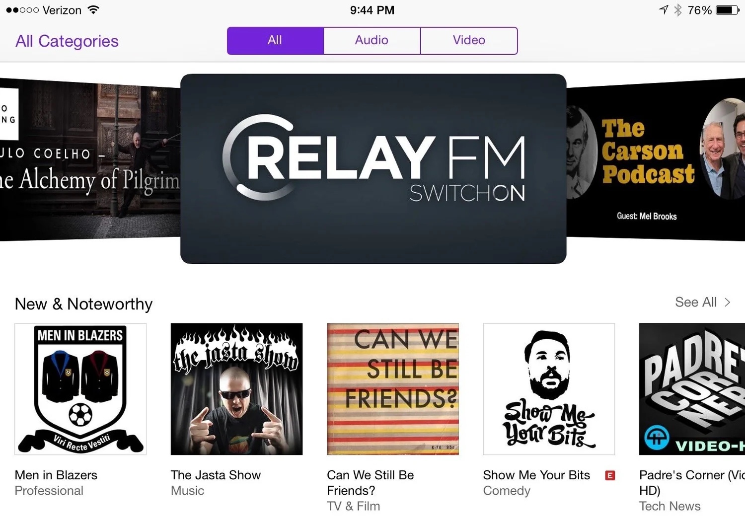 Relay FM in iTunes