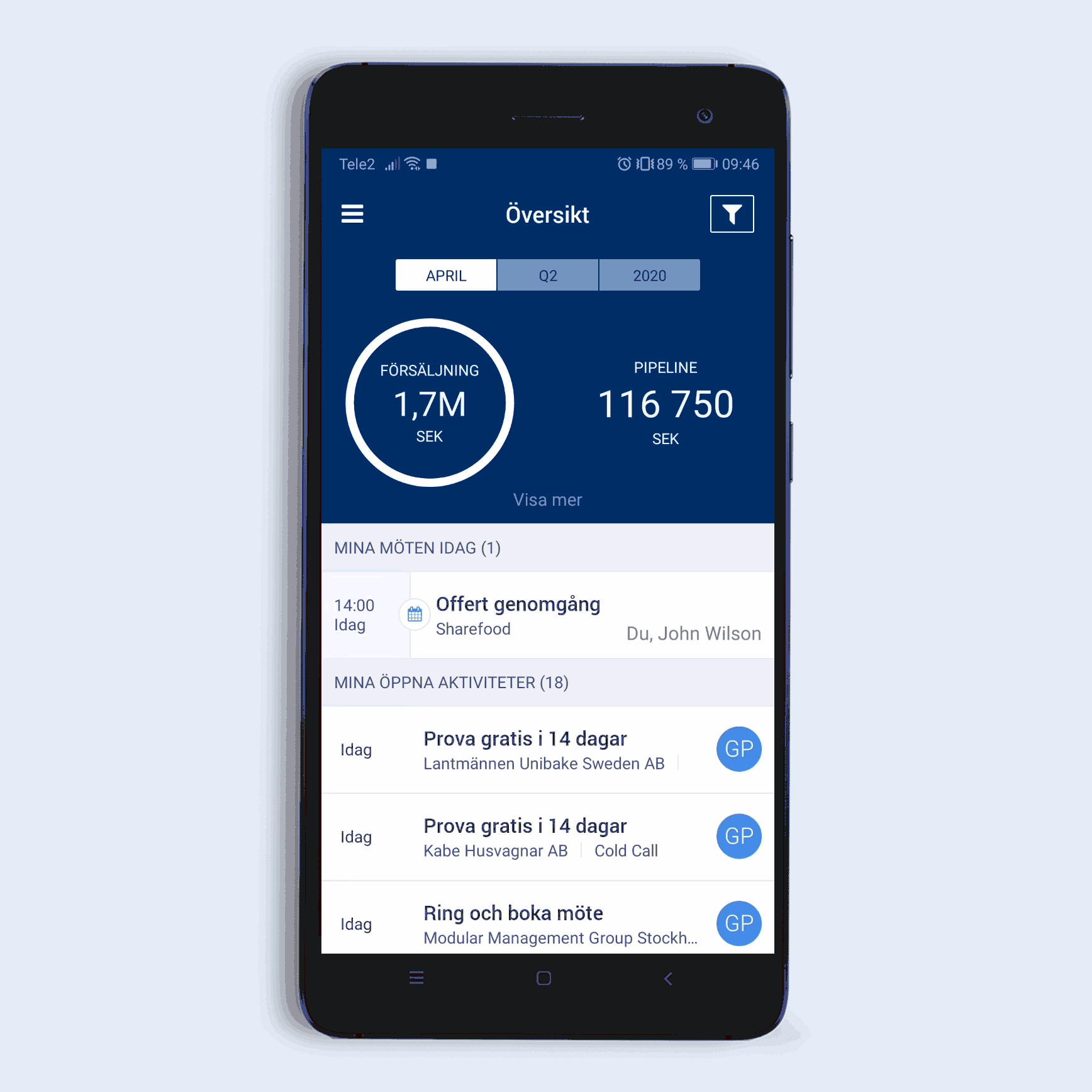 Click-to-Call, inactivate companies and high priority activity | Upsales  Release Notes