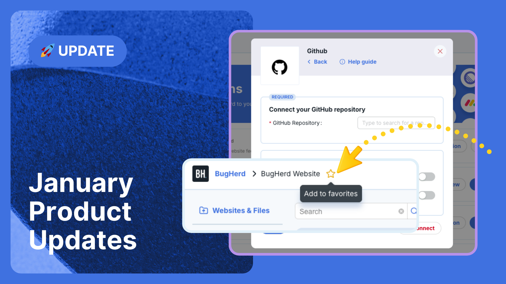 Favourite projects, GitHub update & more | BugHerd Release Notes