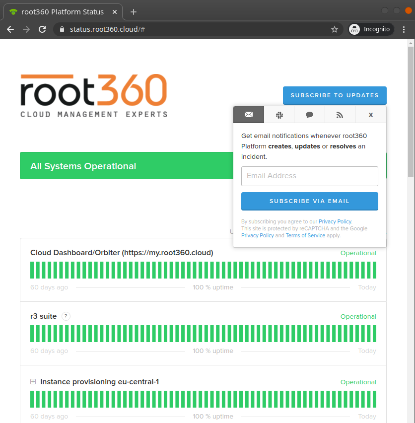 Root360 Cloud Platform Release Notes