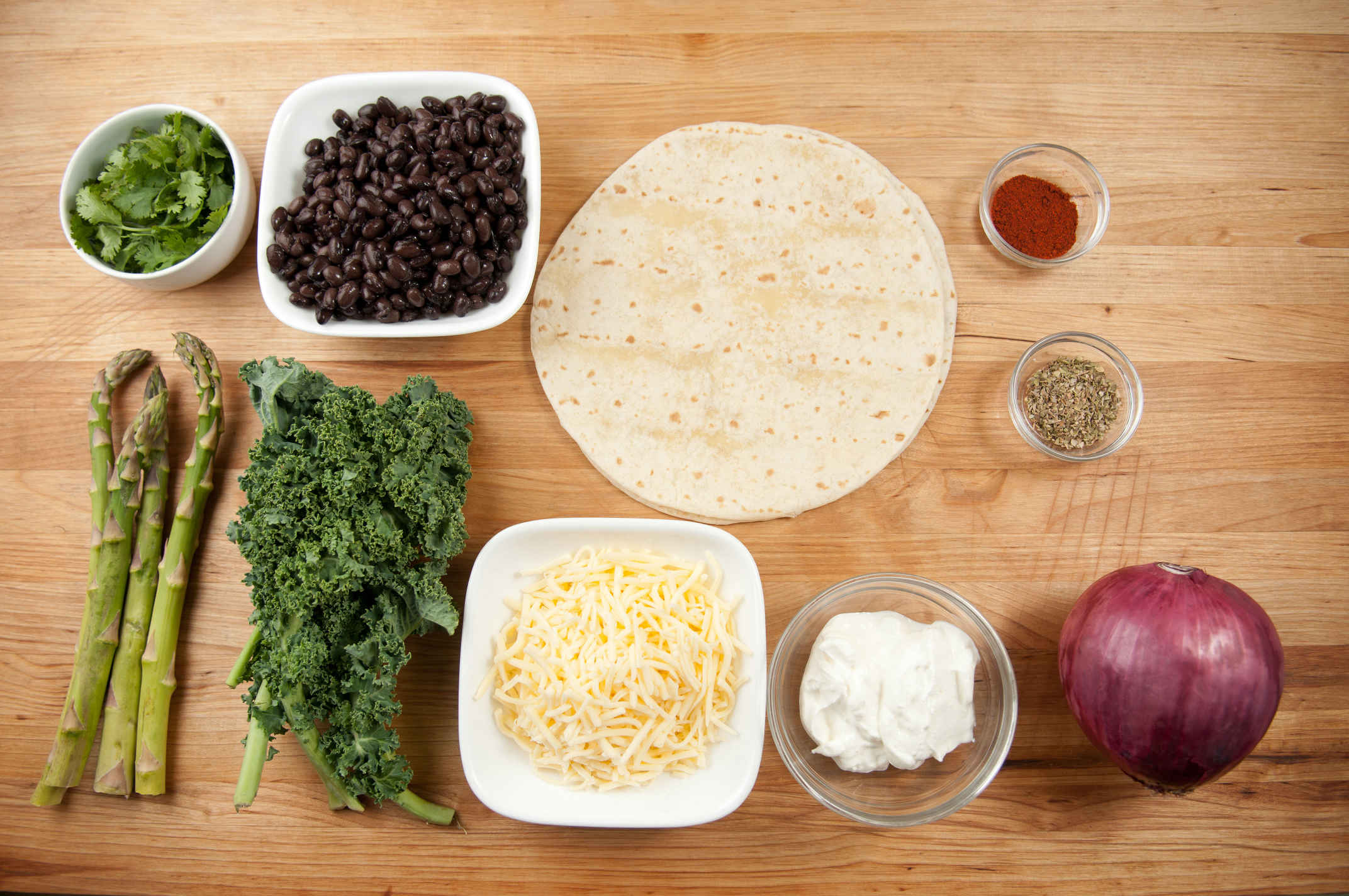 Vegetable quesadilla ingredients