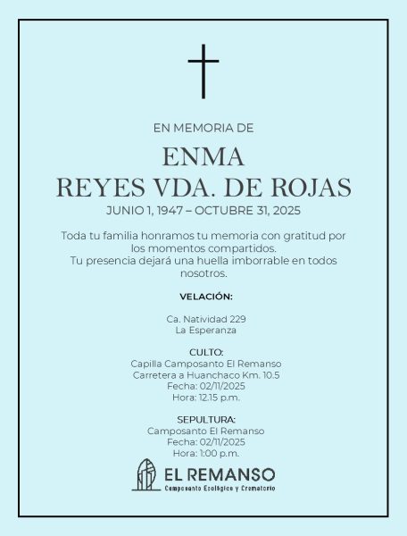 ENMA REYES VDA DE ROJAS