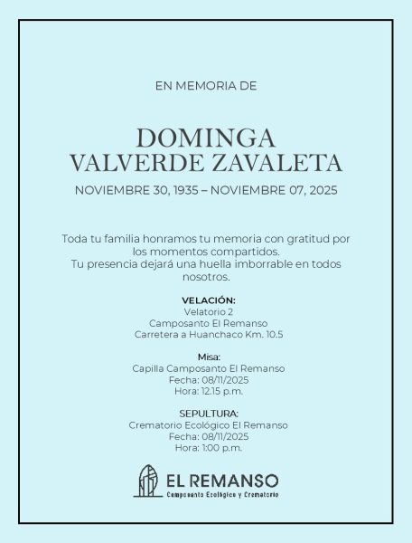 DOMINGA VALVERDE ZAVALETA