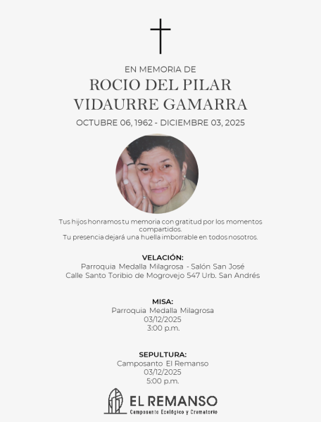 ROCIO DEL PILAR VIDAURRE GAMARRA