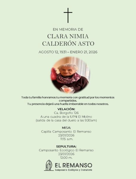 CLARA NIMIA CALDERON ASTO