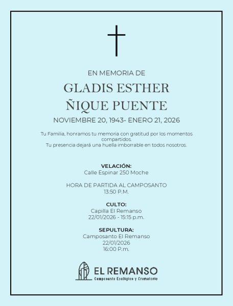 GLADIS ESTHER ÑIQUE PUENTE