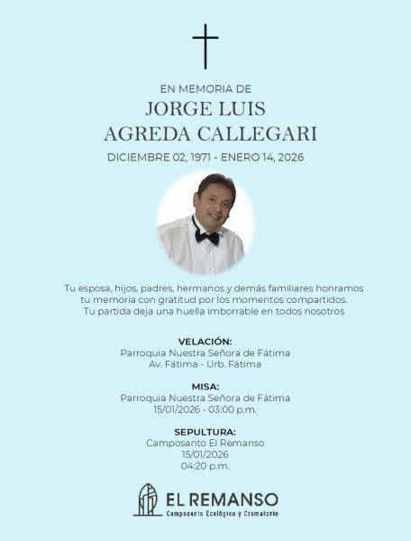 JORGE LUIS AGREDA CALLEGARI
