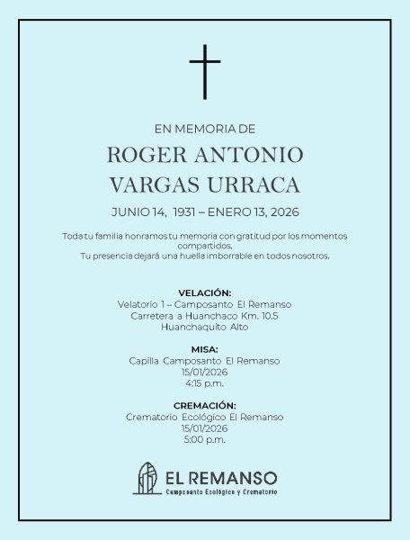 ROGER ANTONIO VARGAS URRACA