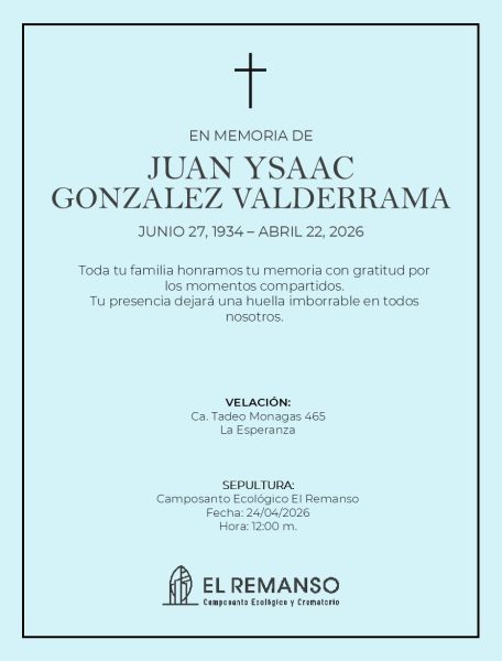 GONZALEZ VALDERRAMA, JUAN YSAAC