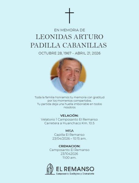 PADILLA CABANILLAS, LEONIDAS ARTURO