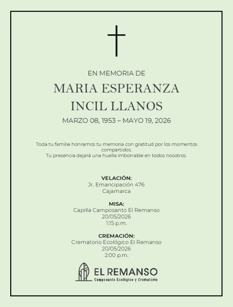 INCIL LLANOS, MARIA ESPERANZA