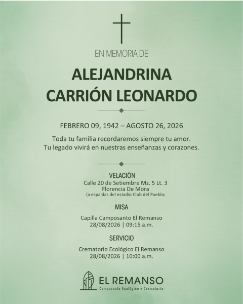 CARRION LEONARDO, ALEJANDRINA