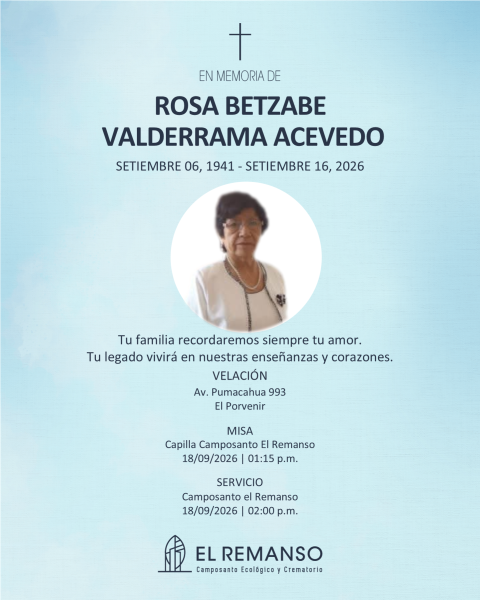 VALDERRAMA ACEVEDO, ROSA BETZABE