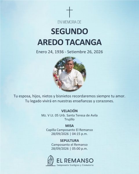 AREDO TACANGA, SEGUNDO