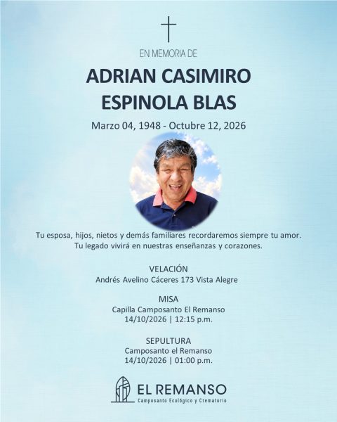 ESPINOLA BLAS, ADRIAN CASIMIRO