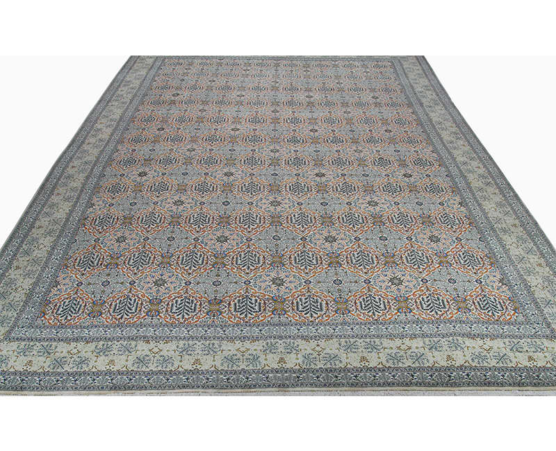 A110287 – Traditional Old Handwoven Persian Kashan Rug 14.0×20.4