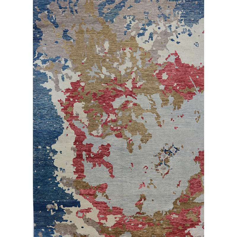 B501004 Modern Abstract Wool Area Rug 10.4x14.1