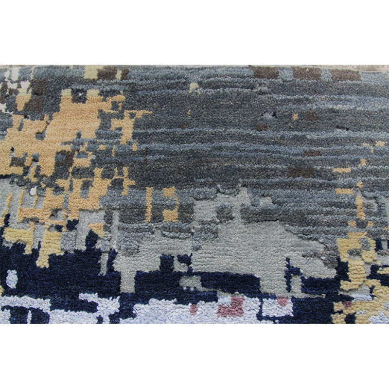 10x14 Taupe/Light blue Modern Abstract Rug 501020