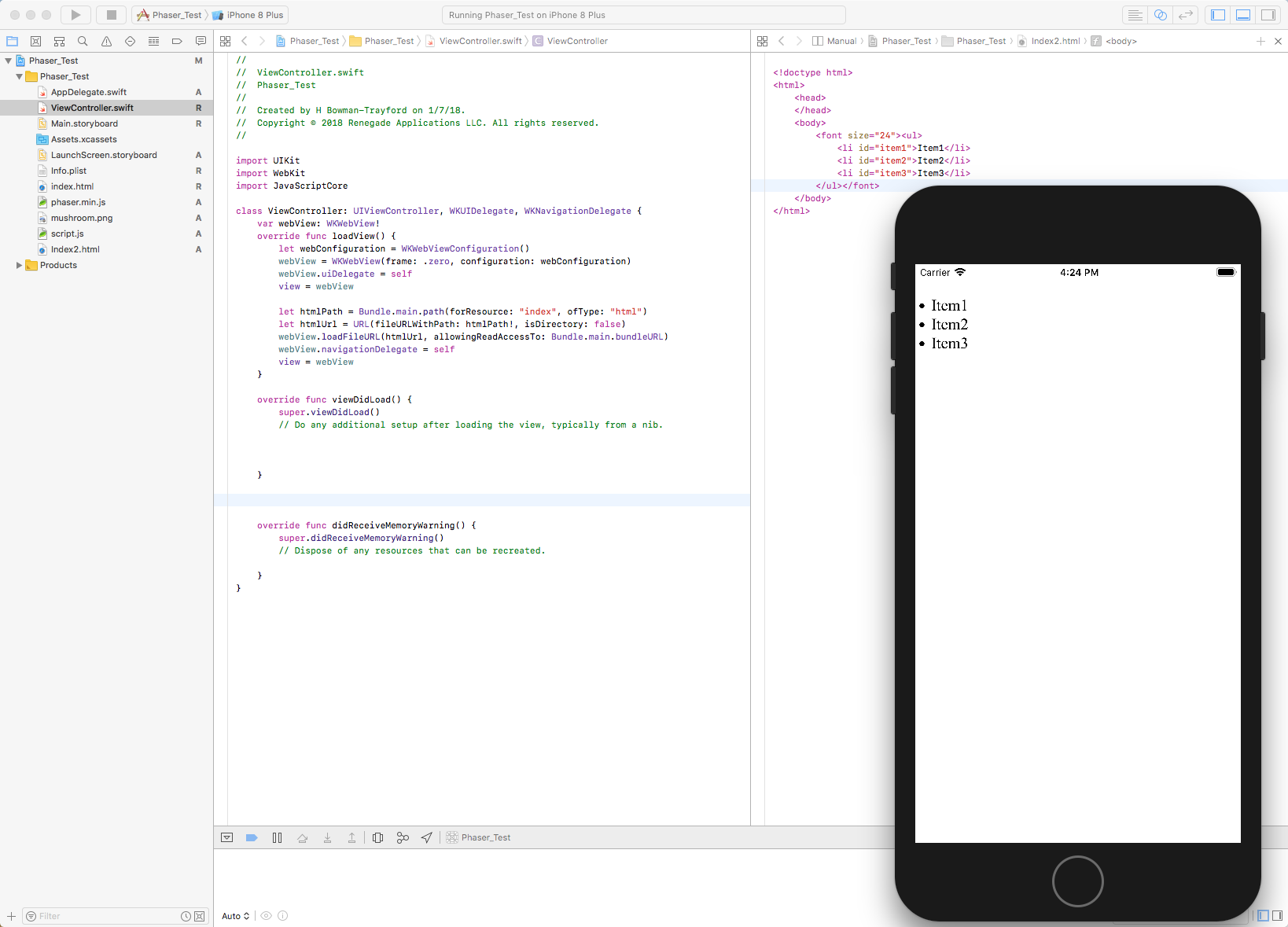 Wiring up the WKWebView Wiring up the WKWebView