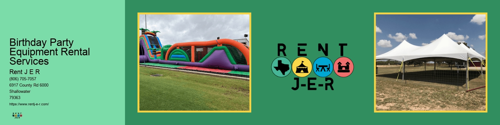 Birthday Party Equipment Rental Services