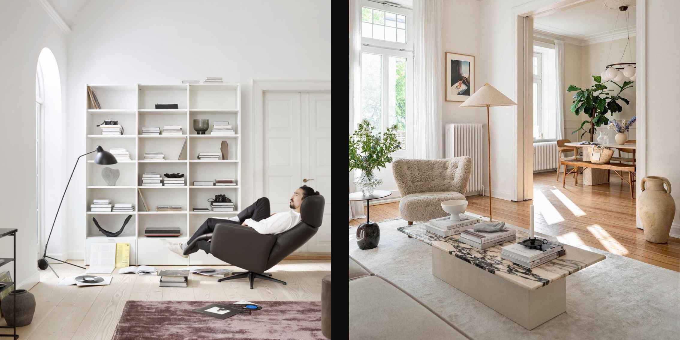 image of living room inspied by scandinavian design.