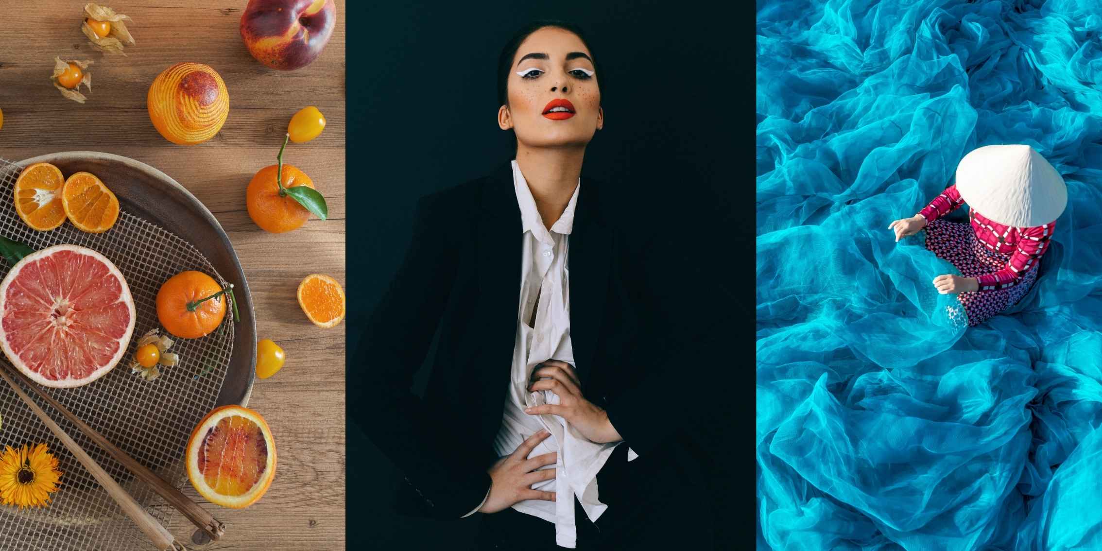 Composition image of different photography styles