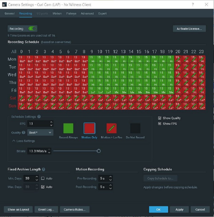Setting a Recording Schedule - 1