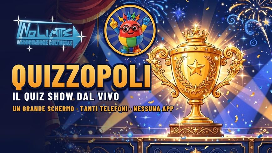Quizzopoli: il quiz show dal vivo con smartphone e maxischermo per locali, circoli e aziende